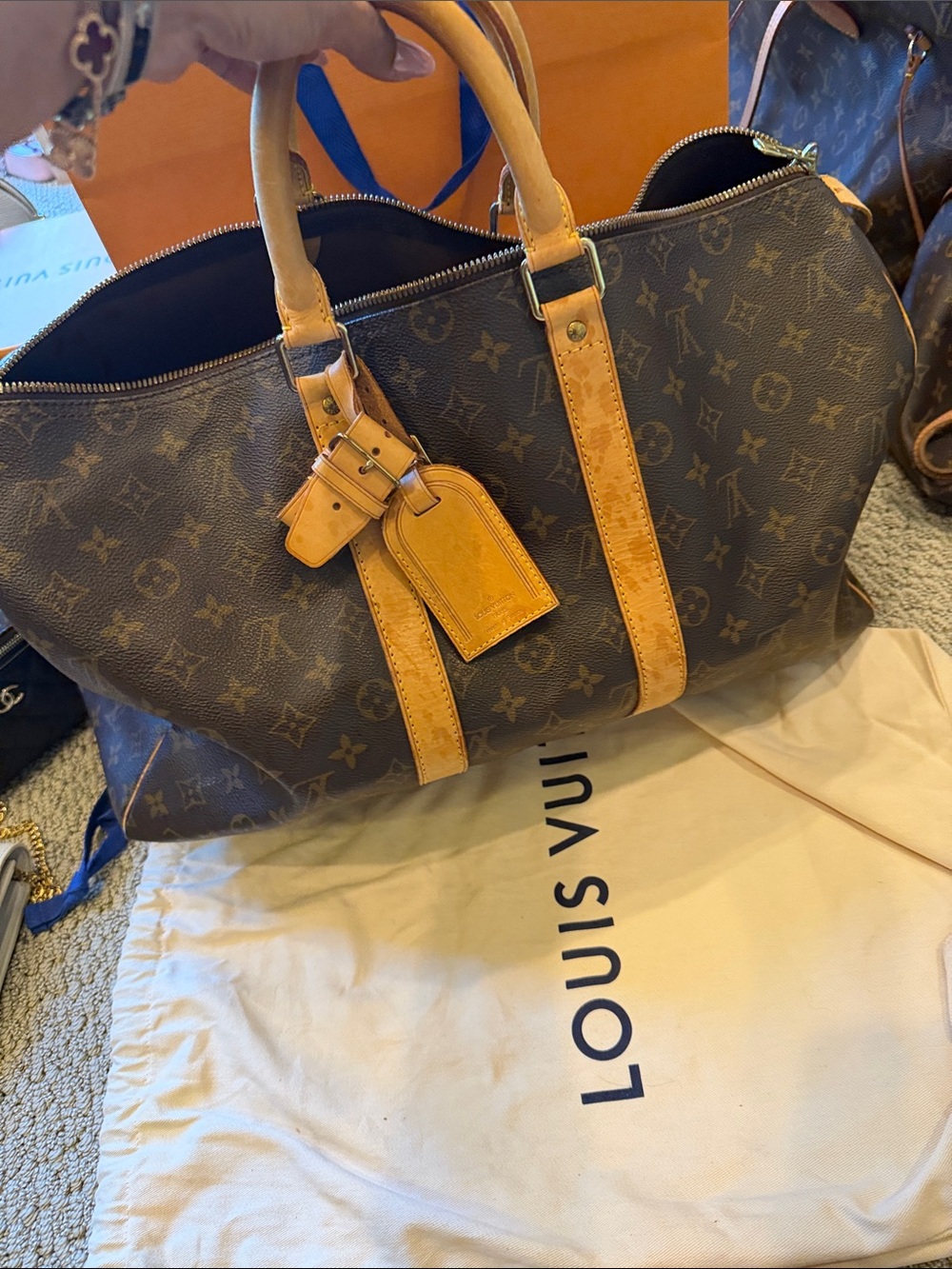 Louis Vuitton Monogram Travel Satchel - Brown and Tan Vachetta